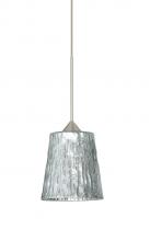  RXP-5125SF-SN - Besa Pendant Nico 4 Satin Nickel Stone Silver Foil 1x35W Halogen