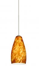  RXP-719818-SN - Besa Pendant Karli Satin Nickel Amber Cloud 1x50W Halogen