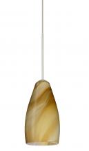  RXP-7198HN-SN - Besa Pendant Karli Satin Nickel Honey 1x50W Halogen