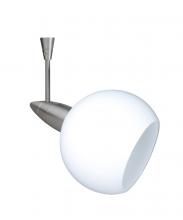  SP-155907-12-SN - Besa Spotlight With 12" Stem Palla 3 Satin Nickel Opal Matte 1x35W Halogen Mr11