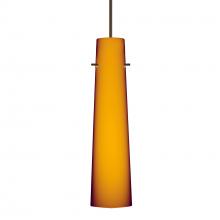  X-567480-LED-BR - Besa Camino Pendant for Multiport Canopy Bronze Amber Matte 1x50W Halogen