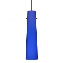  X-5674CM-BR-277 - Besa Camino Pendant for Multiport Canopy Bronze Cobalt Blue Matte 1x50W Halogen, 277V