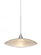  X-6294GD-SN - Besa Pendant For Multiport Canopy Spazio Satin Nickel Gold/Frost 1x50W Halogen