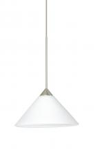  XP-117607-SN - Besa Pendant Kona Satin Nickel White 1x50W Halogen