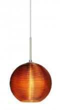  1JC-461682-LED-SN - Besa Kristall 8 Pendant Satin Nickel Amber 1x9W LED