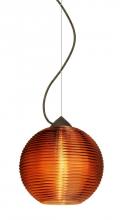  1KX-461682-LED-BR - Besa Kristall 8 Pendant Bronze Amber 1x9W LED