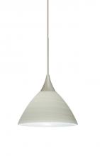  1XP-1743KR-SN - Besa Pendant Domi Satin Nickel Chalk 1x50W Halogen