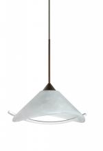  1XP-181304-BR - Besa Pendant Hoppi Bronze Marble/Clear 1x50W Halogen