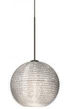  1XP-4615GL-BR - Besa Pendant Kristall 6 Bronze Glitter 1x35W Halogen