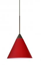  1XP-5121RM-BR - Besa Pendant Kani Bronze Ruby Matte 1x50W Halogen