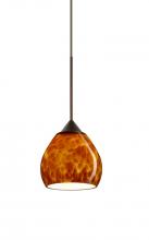  1XC-560518-LED-BR - Besa Pendant Tay Tay Bronze Amber Cloud 1x5W LED