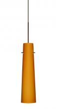 Besa Lighting 1XT-567480-BR - Besa Camino Pendant Bronze Amber Matte 1x50W Halogen