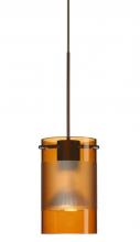  1XP-6524EG-BR - Besa Pendant Scope Bronze Armagnac/Frost 1x50W Halogen Mr16