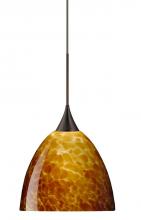  1XT-757018-LED-BR - BESA PENDANT SASHA BRONZE AMBER CLOUD 1X6W LED