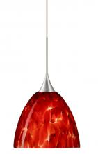  1XC-757041-LED-SN - BESA PENDANT SASHA SATIN NICKEL GARNET 1X6W LED