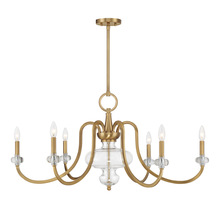  1-5802-6-322 - Bergdorf 6-Light Chandelier in Warm Brass