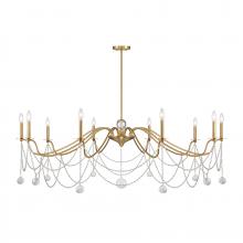  1-7504-10-322 - Mariposa 10-Light Chandelier in Warm Brass