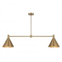  1-8005-2-127 - Pharos 2-Light Linear Chandelier in Noble Brass by Breegan Jane