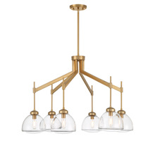  1-9841-6-322 - Corbin 6-Light Chandelier in Warm Brass