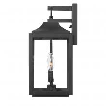  E10008-001 - Malibu 18 In 2-Light Matte Black Finish - Outdoor Wall Sconce Lamp