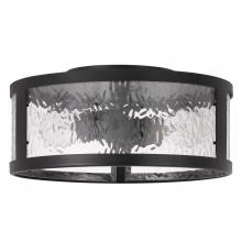  E30006-001 - Savannah 2-Light Black Finish Water Grain Glass Flush Mount 11.8“ X 11.8” X 5.8“