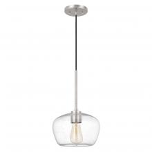  E80004-005 - Hive 1-Light Brushed Nickel Finish Silver Flakes Glass Pendant 10“ X 10” X 15.5“