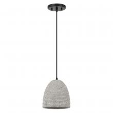  E80017-001 - Remington 1-Light Black Finish Concrete Grey Shade Pendant 7.25"D X 8.63"H