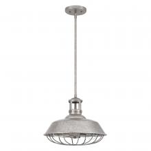  E80020-015 - Wilbur 2-Light Galvanized Pendant 14“ X 14” X 12“