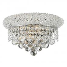  W23018C12 - Empire 2-Light Chrome Finish and Clear Crystal Wall Sconce Light Light 12 in. W x 6 in. H Medium