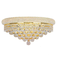 Worldwide Lighting Corp W23018G20 - Empire 4-Light Gold Finish and Clear Crystal Wall Sconce Light 20 in. W x 10 in. H Large