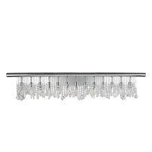 Worldwide Lighting Corp W23110C48 - Nadia 13-Light Chrome Finish and Clear Crystal Vanity Wall Linear Sconce Light 48 in. W x 10 in. H