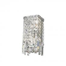  W23621C6 - Cascade 2-Light Chrome Finish Crystal Rectangular Wall Sconce Light  6 in. W x 13 in. H ADA