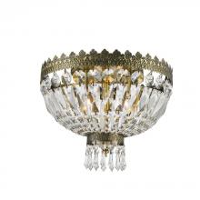  W33085B12 - Metropolitan 3-Light Antique Bronze Finish Crystal Flush Mount Ceiling Light 12 in. Dia x 10 in. H R