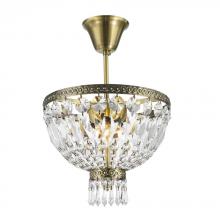  W33087B12 - Metropolitan 3-Light Antique Bronze Finish Crystal Semi Flush Mount Ceiling Light 12' d x 14 in.