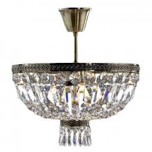  W33087B16 - Metropolitan 4-Light Antique Bronze Finish Crystal Semi Flush Mount Ceiling Light 16 in. Dia x 14 in