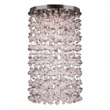  W33153C36 - Effervescence 13-Light Halogen Chrome Finish Blown Glass Bubble Flush Mount Ceiling Light 36 in. Dia