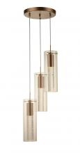  W33807MG10 - Sprite 13.5-Watt Matte Gold Finish Integrated LEd Crystal and Glass Tube Pendant Light 3000K 10 in.