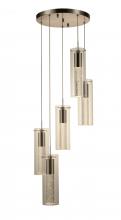  W33808MN14 - Sprite 18-Watt Matte Nickel Finish Integrated LEd Crystal and Glass Tube Pendant Light 3000K 14 in.