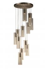  W33810MN20 - Sprite 54-Watt Matte Nickel Finish Integrated LEd Crystal and Glass Tube Pendant Light 3000K 20 in.