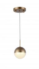  W33811MG4 - Phantasm 2.5-Watt Matte Gold Finish Integrated LEd Iced Opal Acrylic Mini Pendant Ceiling Light 3000