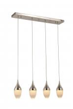  W33836C28 - droplet 10-Watt Polished Chrome Finish Integrated LEd Clear Kitchen Island Linear Pendant Light 3000