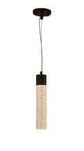  W33841GB4 - Sprite 6-Watt Graphite Black Finish Integrated LEd Crystal and Glass Tube Mini Pendant Light 3000K 4