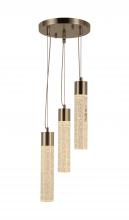  W33843MN10 - Sprite 18-Watt Matte Nickel Finish Integrated LEd Crystal and Glass Multi Light Pendant 3000K 10 in.