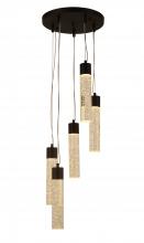  W33844GB14 - Sprite 30-Watt Graphite Black Finish Integrated LEd Crystal and Glass Cascade Pendant Light 3000K 14