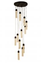  W33846GB20 - Sprite 78-Watt Graphite Black Finish Integrated LEd Crystal and Glass Cascade Pendant Light 3000K 20