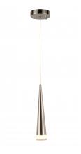  W33856C4 - Pinnacle 4.5-Watt Polished Chrome Finish Integrated LEd Mini Pendant Cone Ceiling Light 3000K 4 in.