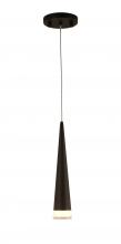  W33856MB4 - Pinnacle 4.5-Watt Matte Black Finish Integrated LEd Mini Pendant Cone Ceiling Light 3000K 4 in. Dia 