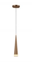  W33856MG4 - Pinnacle 4.5-Watt Matte Gold Finish Integrated LEd Mini Pendant Cone Ceiling Light 3000K 4 in. Dia x