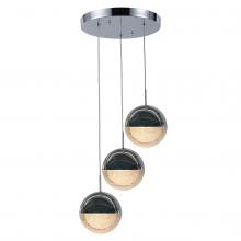  W33881C11 - Phantasm 7.5-Watt Chrome Finish Integrated LEd Iced Opal Acrylic Multi Light Pendant 3000K 11 in. Di