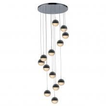  W33885C23 - Phantasm 32.5-Watt Chrome Finish Integrated LEd Iced Opal Acrylic Multi Light Pendant 3000K 23 in. D